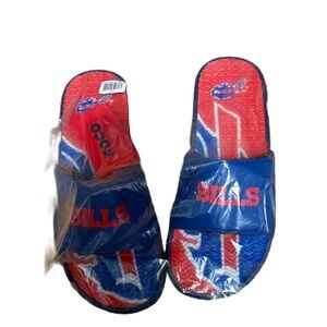 NFL Buffalo Bills Red Blue Slide Sandals NEW Sz 9 10 Football Men’s